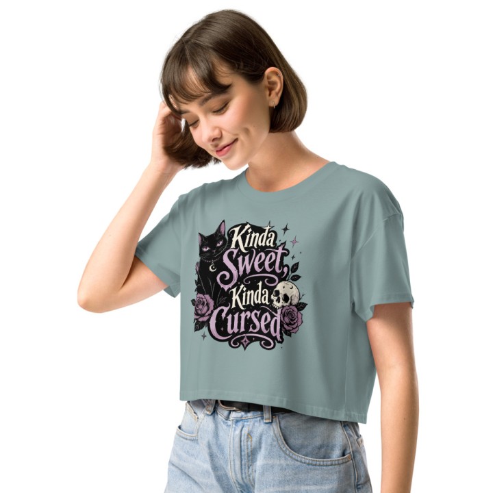 Witchy Cat Women's Crop Top