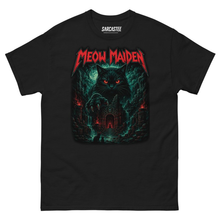 Meow Maiden | Metal Cat Parody T-Shirt